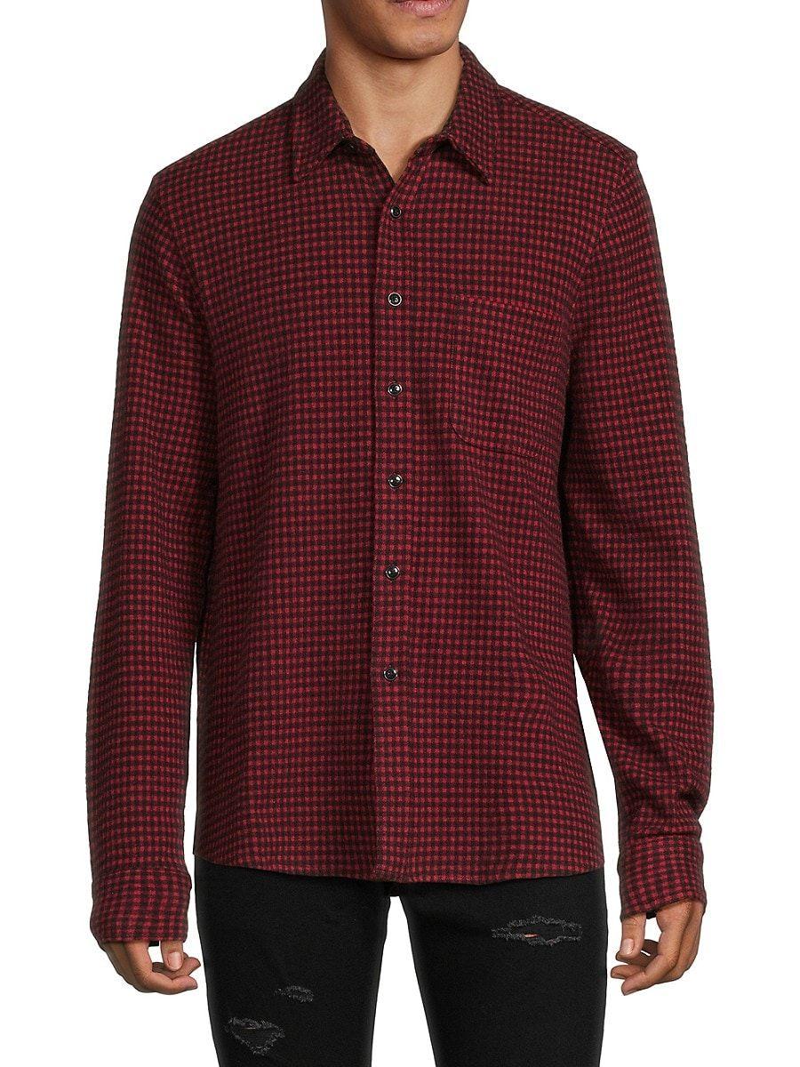 Faherty Legend Gingham Flannel Shirt in Red for Men | Lyst