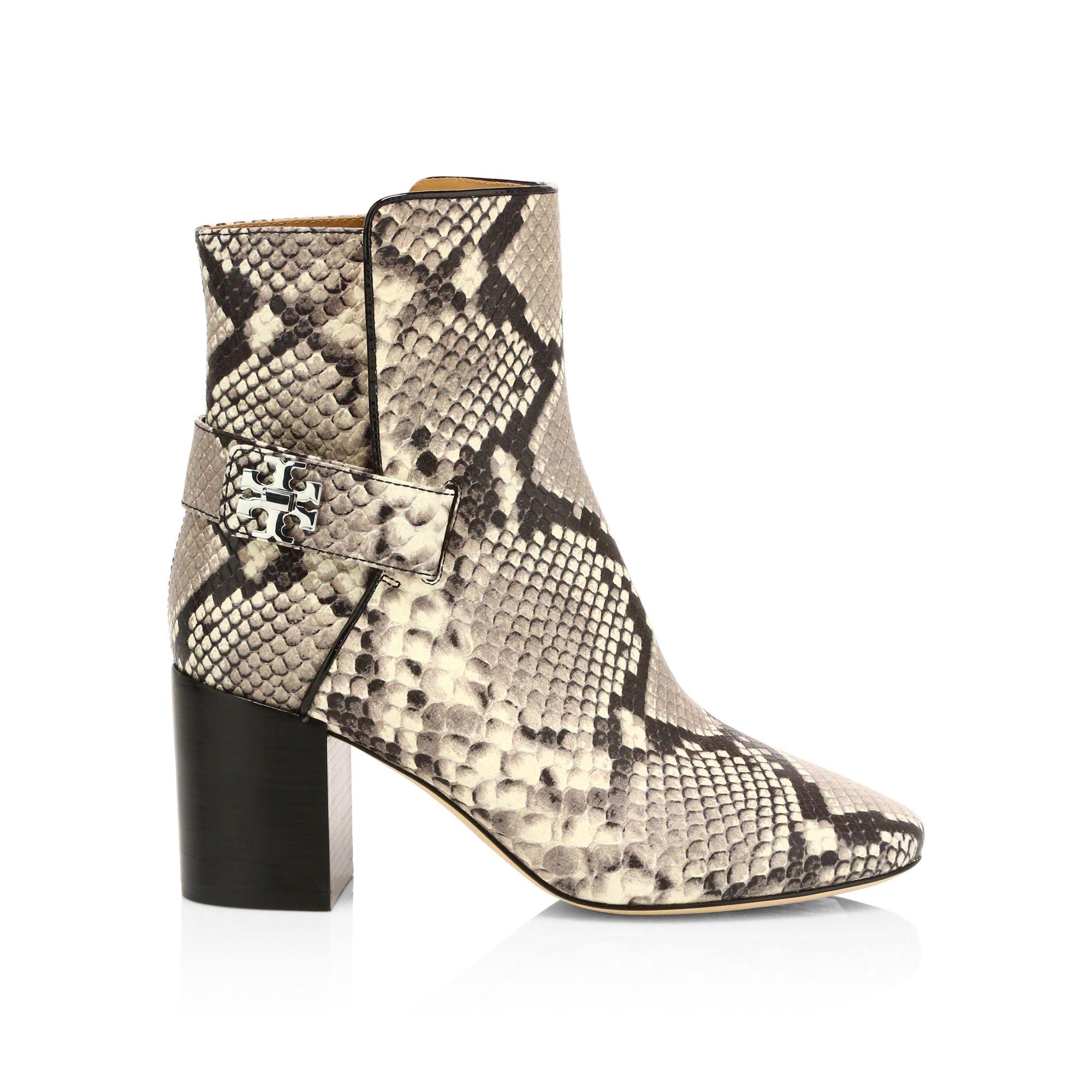 tory burch snakeskin booties