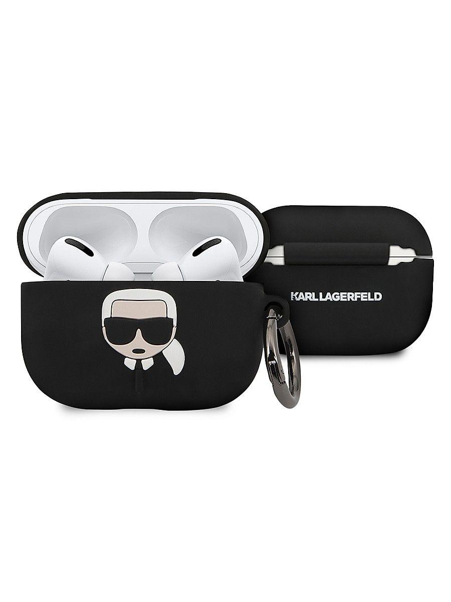 Karl Lagerfeld Embossed 3d Logo Airpods Pro Case Cover in Black | Lyst