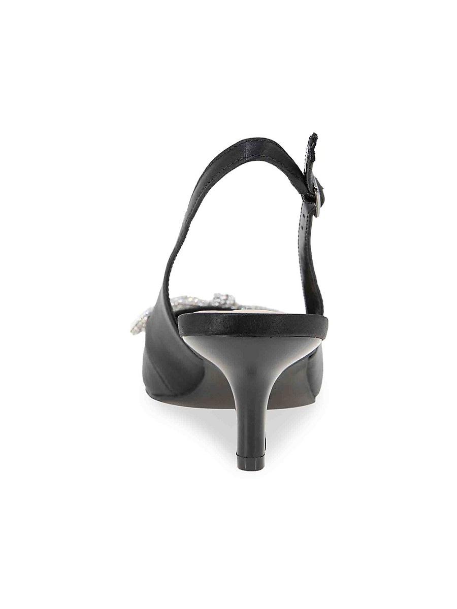 BCBGeneration 51mm Donna Crystal Bow Pumps in Black Lyst UK