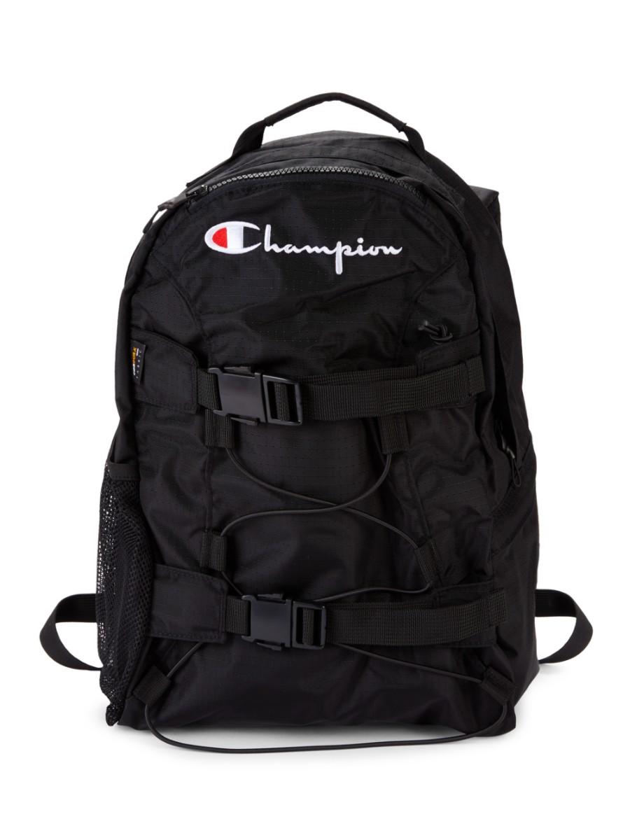 Champion Logo Mesh-trim Backpack in Black for Men | Lyst