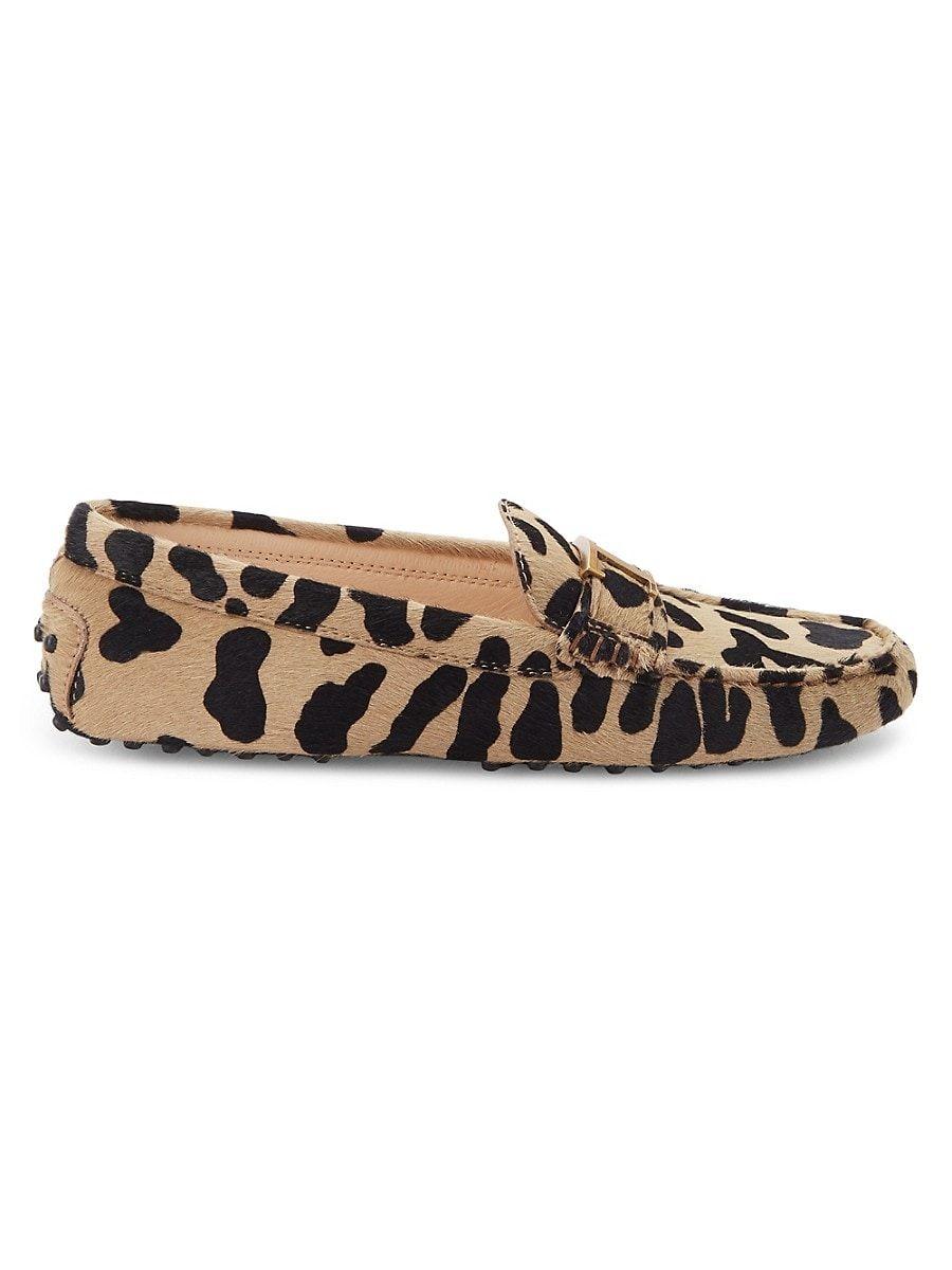 Goat Fur T Driving Loafers 
