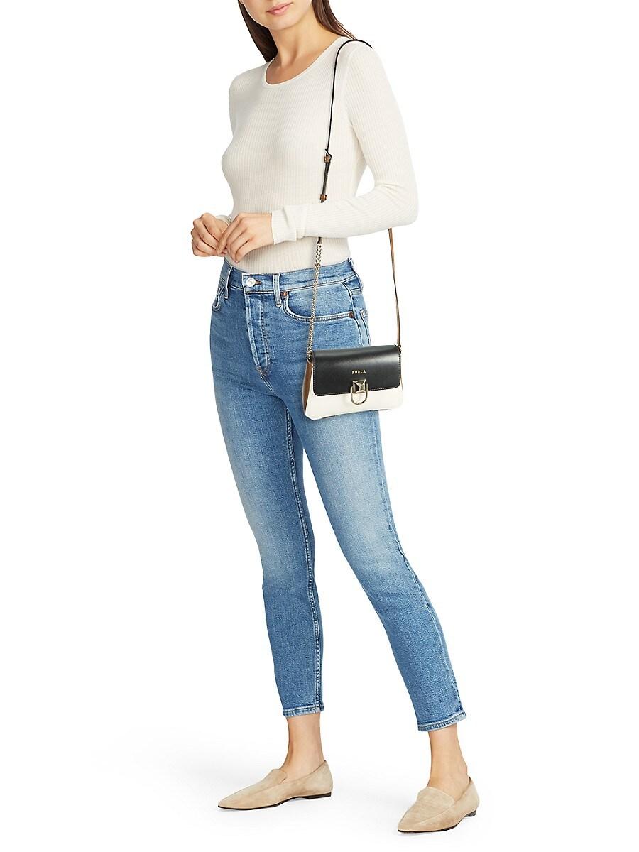 ★ FURLA ★ Circe Mini Crossbody【完売前に!】多色 Furla Mini Circe Colorblock Leather Crossbody Bag in Brown