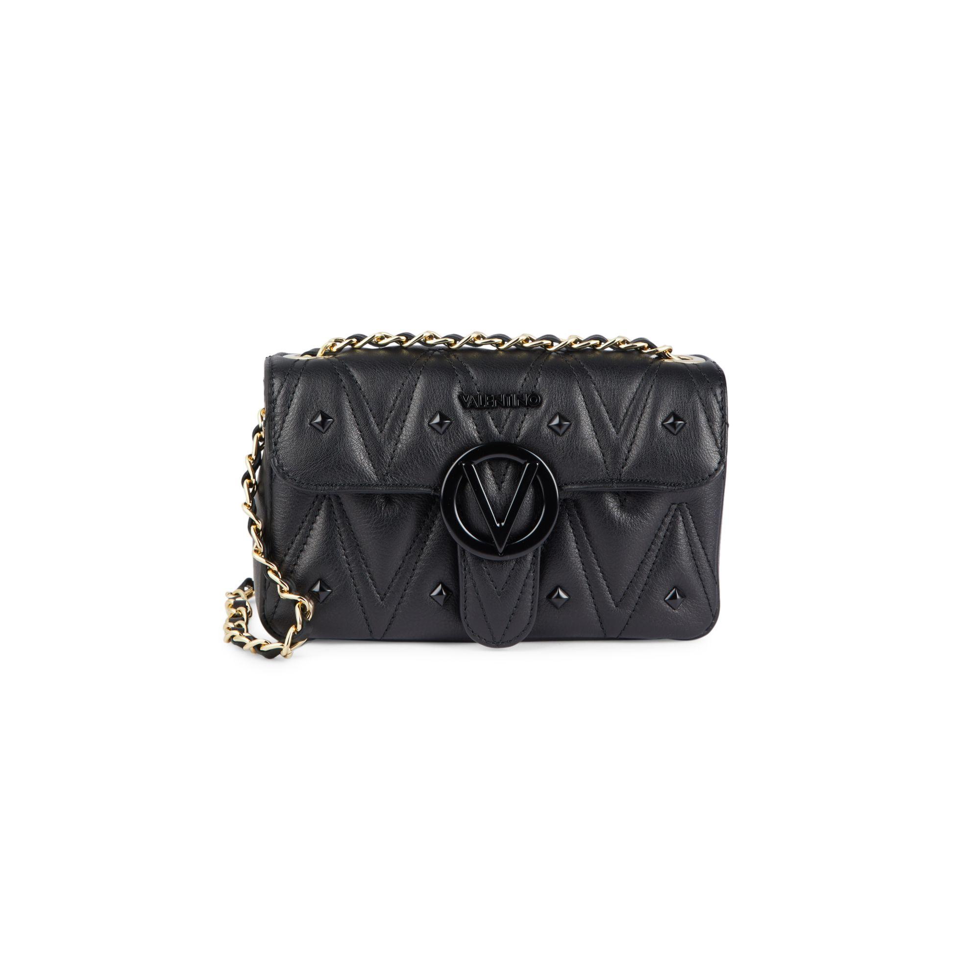 Valentino By Mario Valentino Poisson Quilted Leather Crossbody Bag in Black  - Lyst