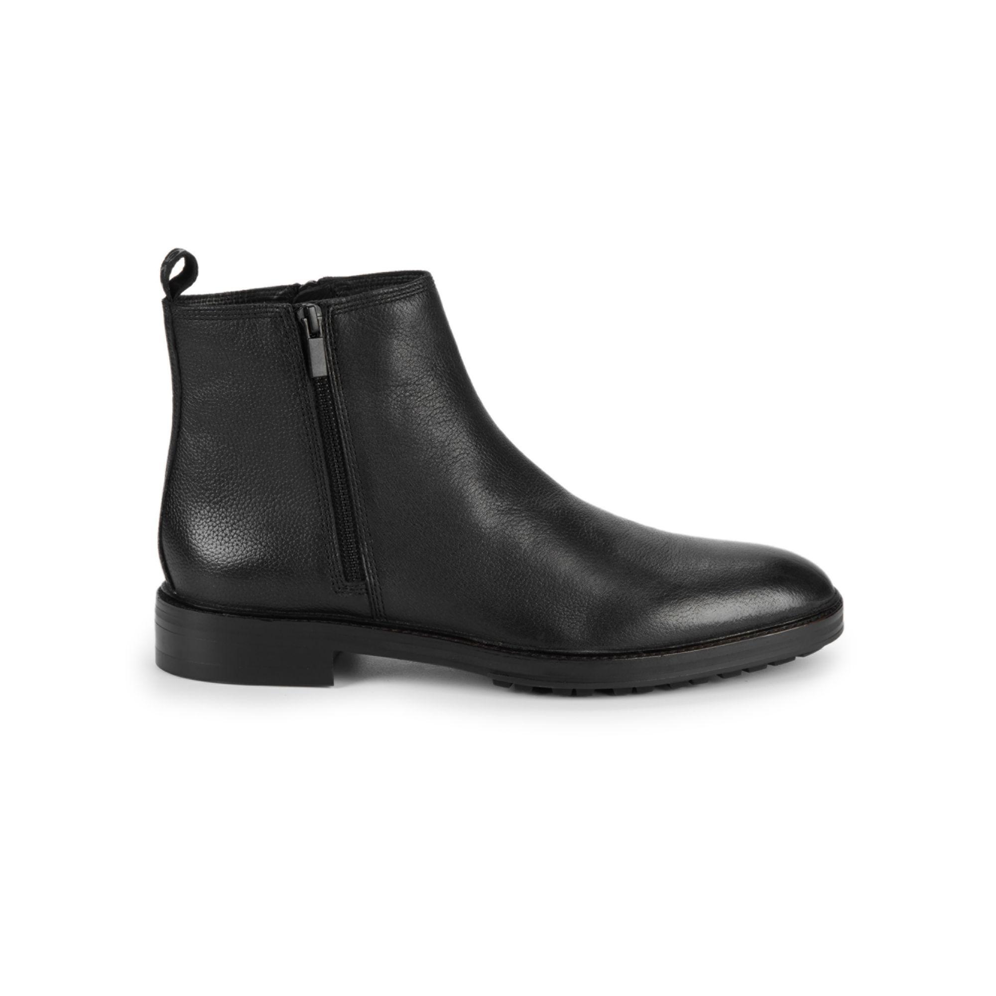 Men's Black PU Leather Chelsea Ankle Boots – Slip Resistant, Cushioned & Comfortable