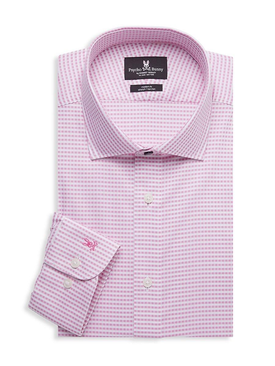 Psycho Bunny Modern-fit Checked Dress Shirt in Purple for Men | Lyst