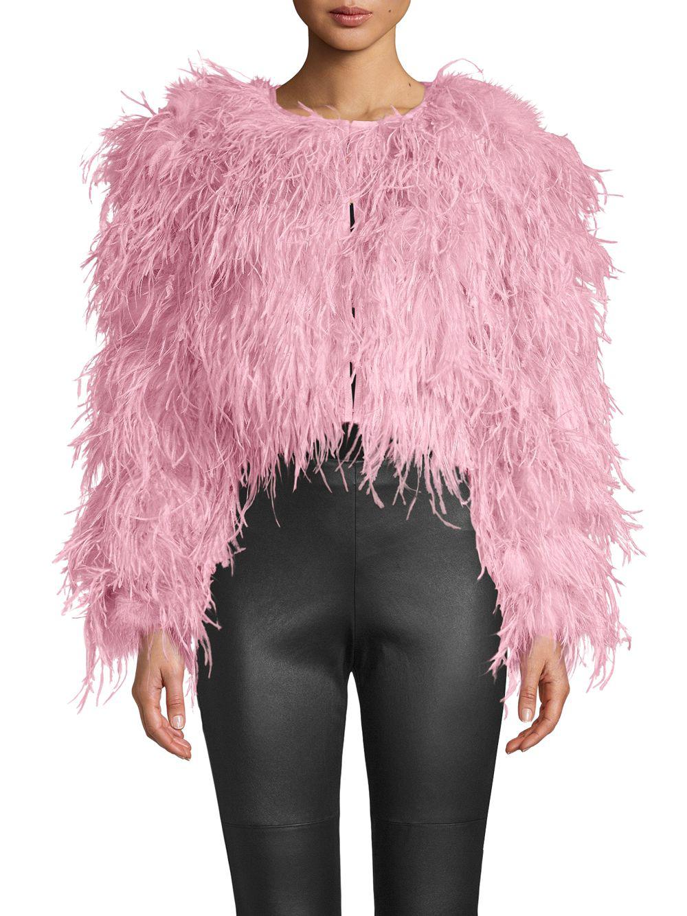 feather boa coat