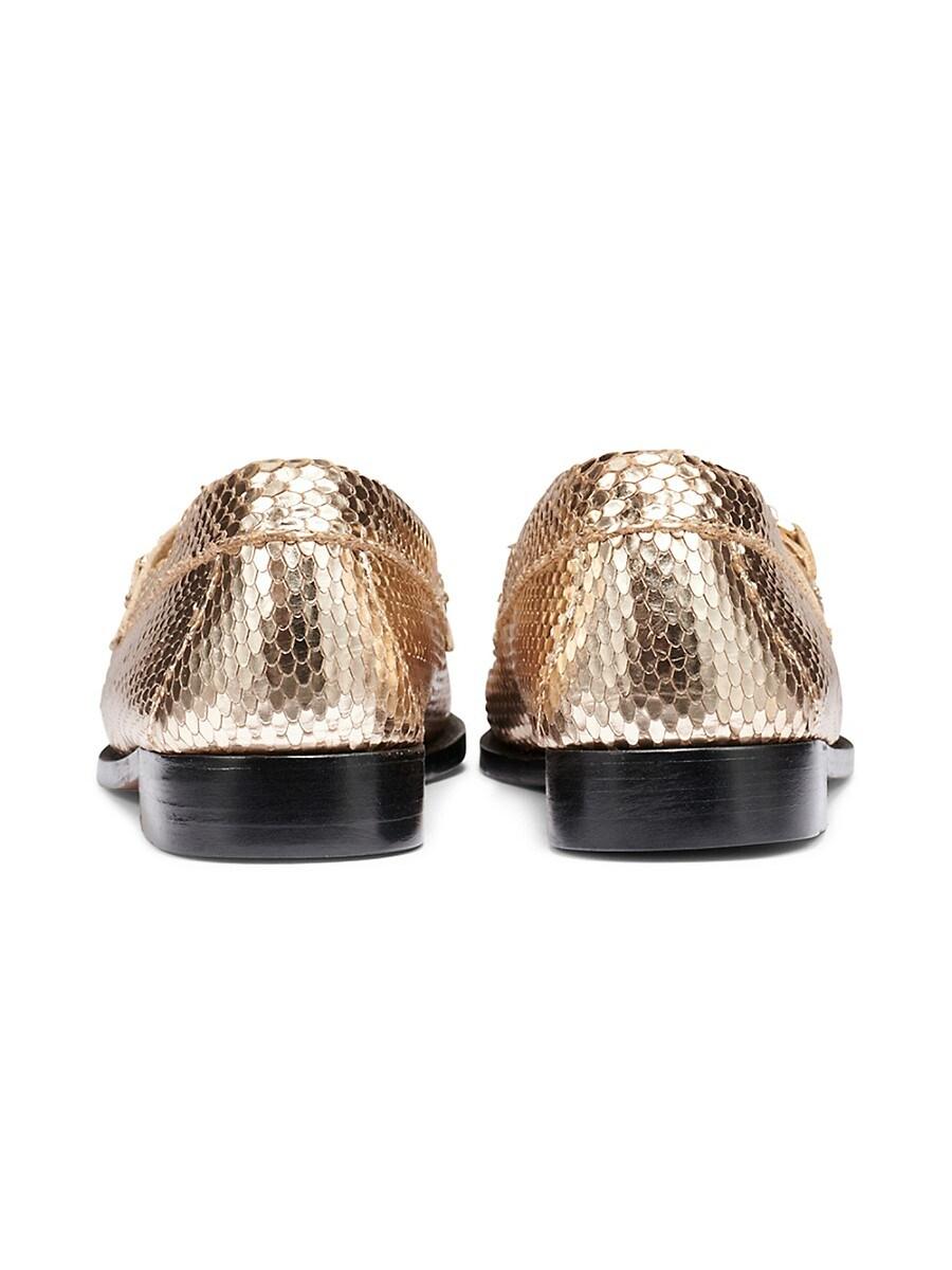 Bass Lilianna Keeper Weejun Snakeskin Embossed Leather