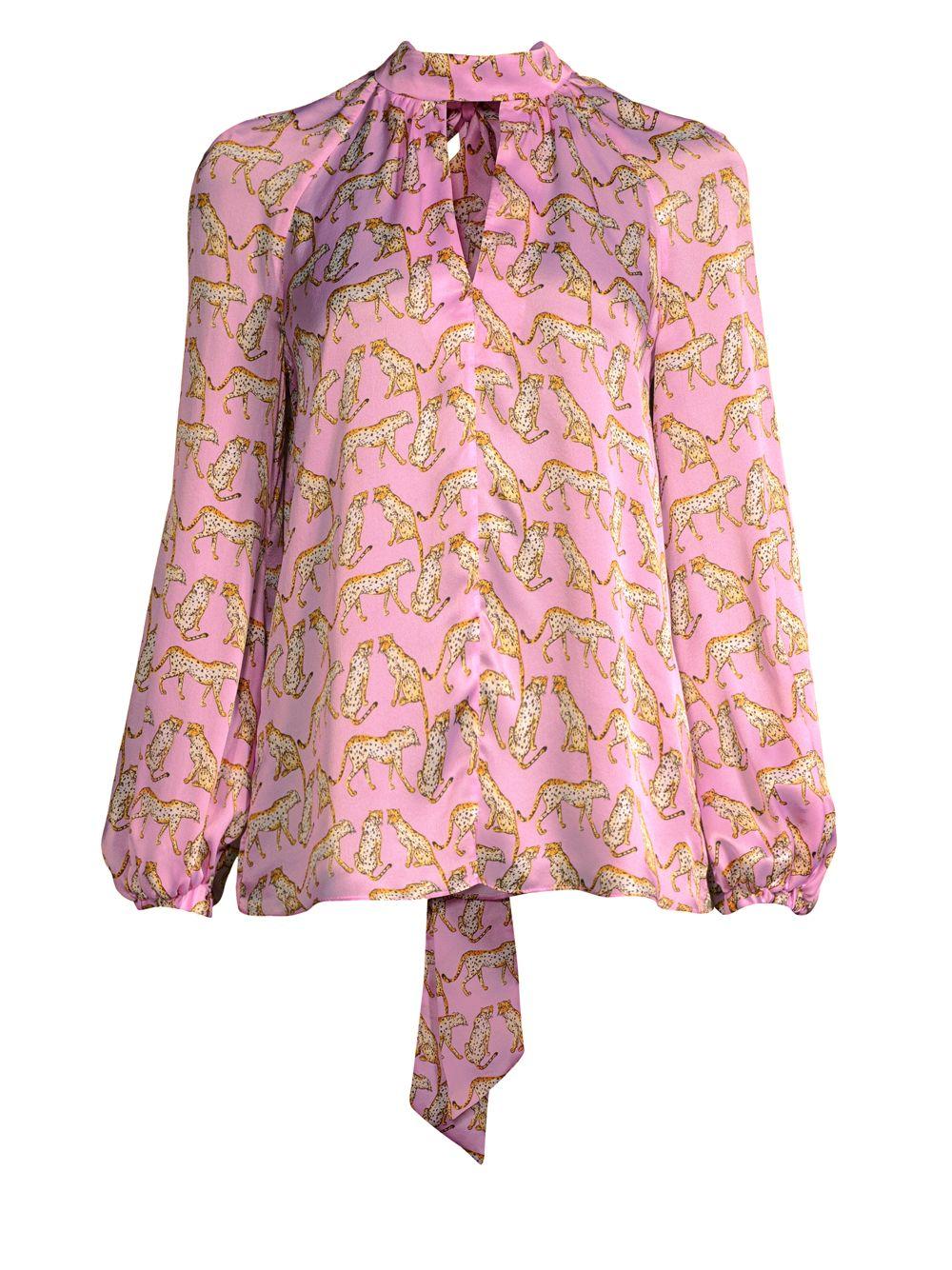 milly cheetah blouse