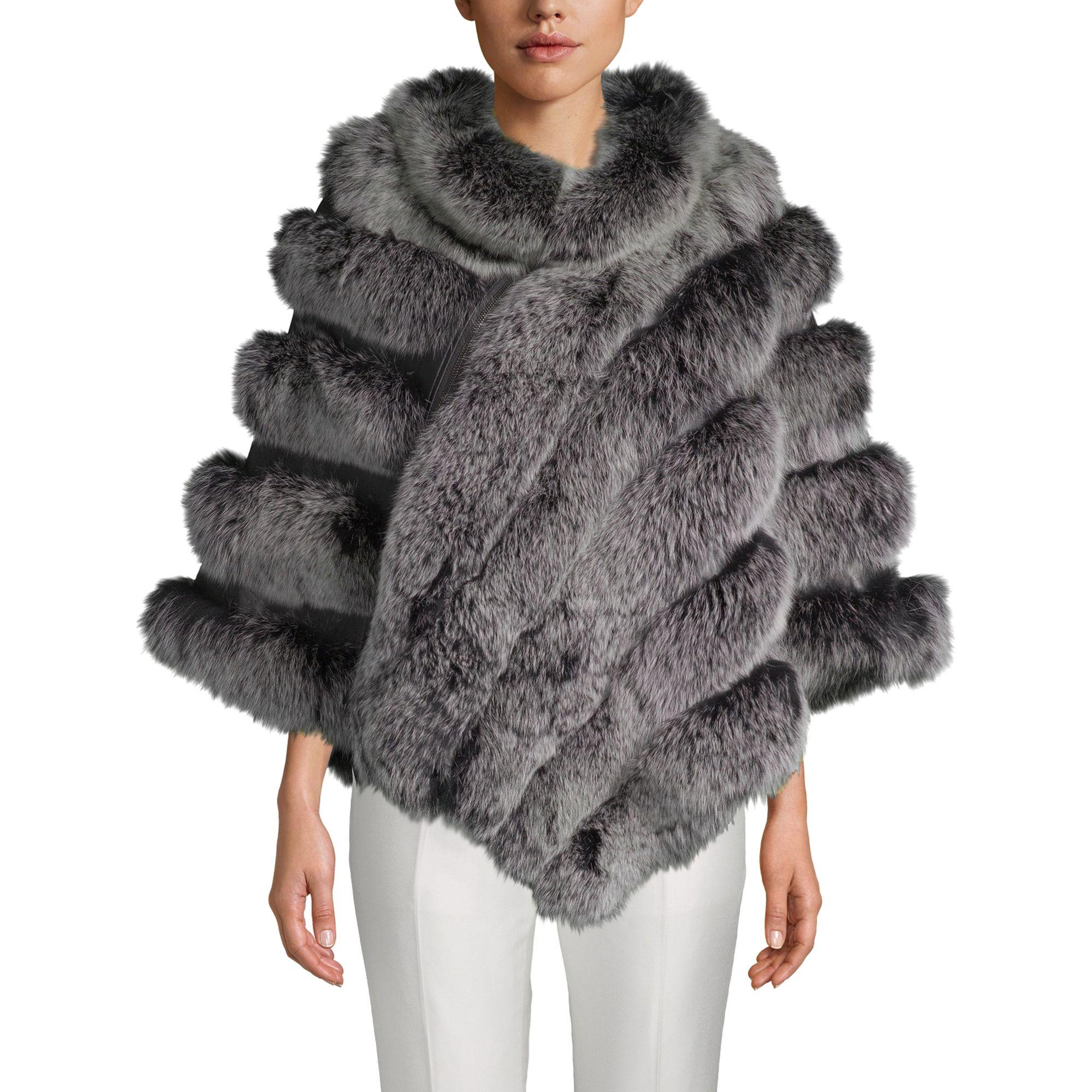dyed fox fur