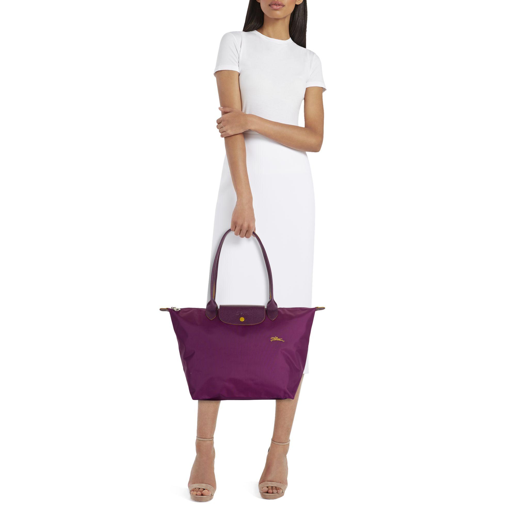 Longchamp Large Le Pliage Club Tote in Purple | Lyst