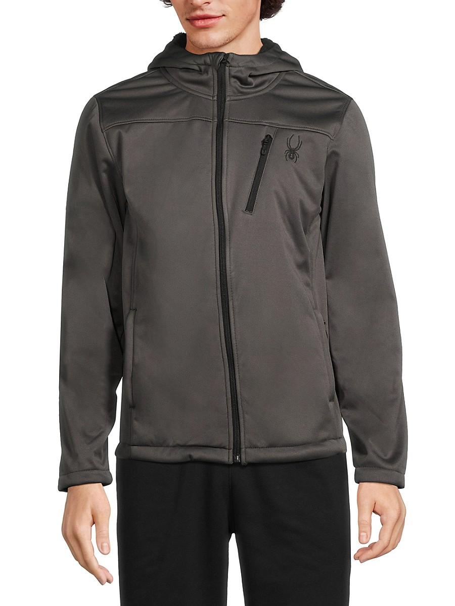 Spyder Force Faux Fur Lined Zip Up Jacket in Grey for Men | Lyst UK