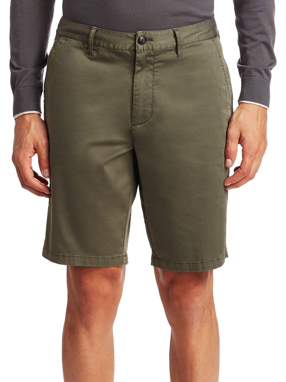 Emporio Armani Olive Cotton Shorts in Green for Men - Lyst