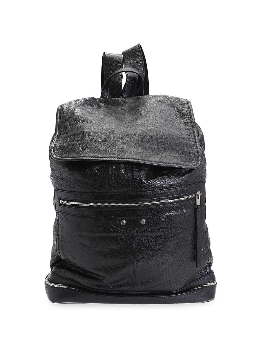 Balenciaga Leather Backpack in Black Lyst
