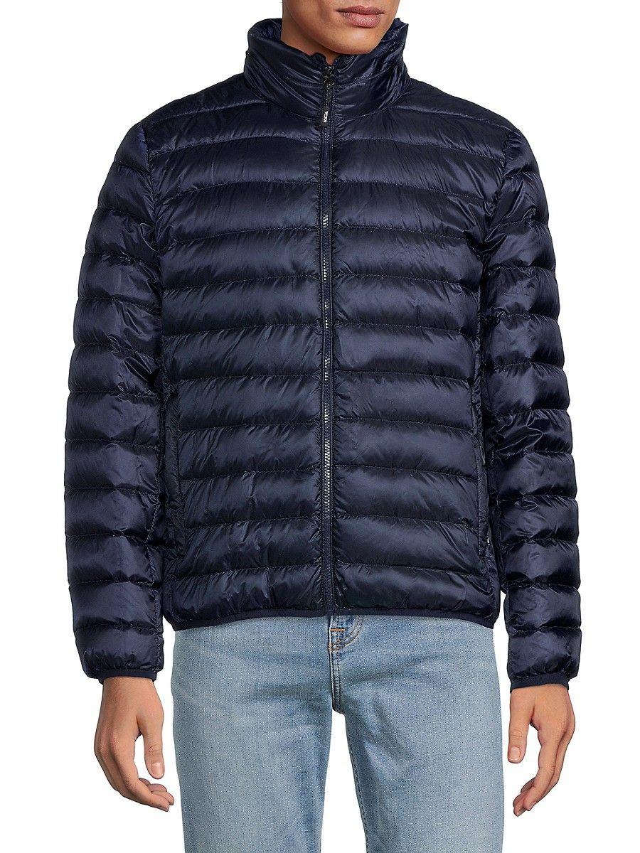 Tumi Packable Hood Down Puffer Jacket in Blue for Men | Lyst