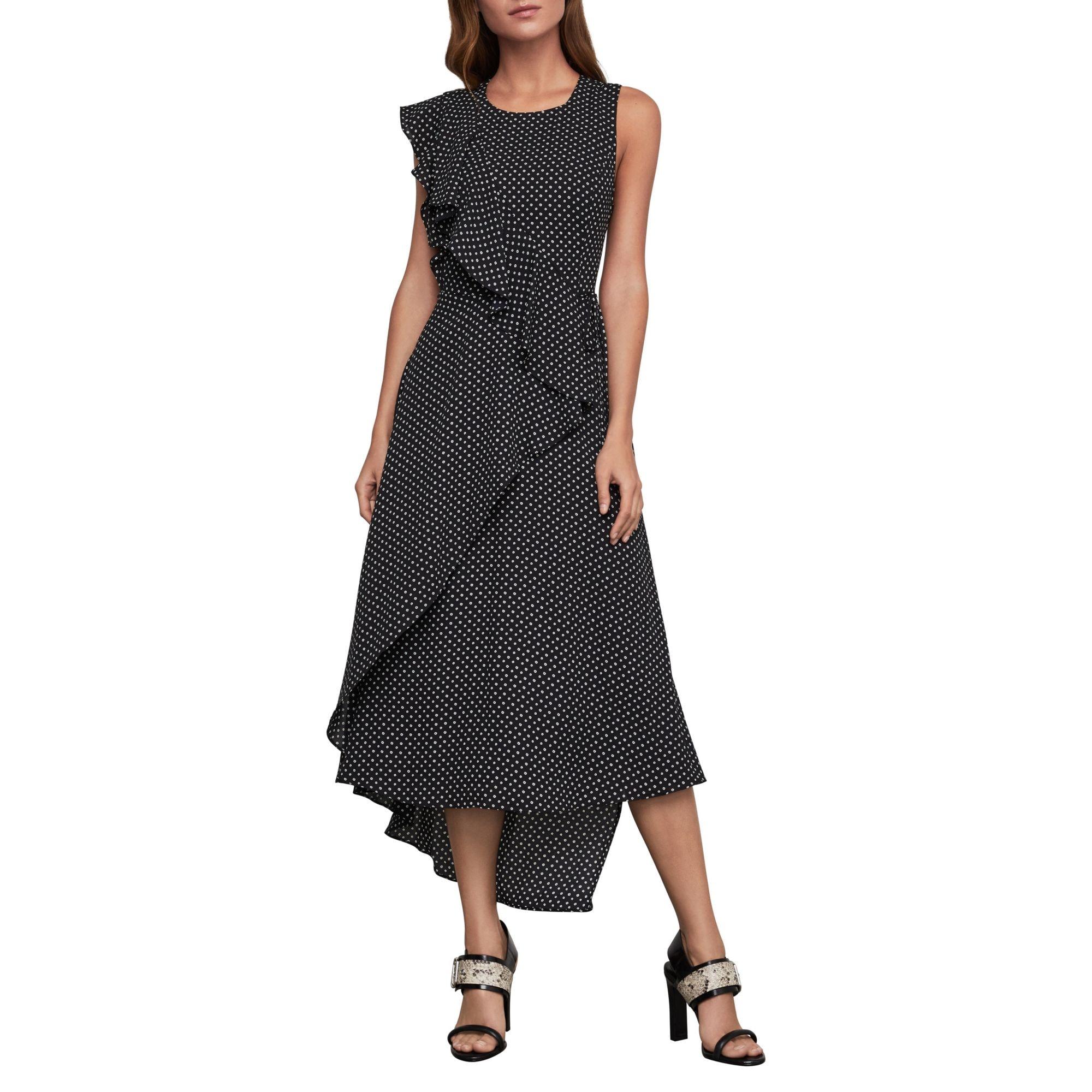 malik asymmetrical ruffle dress