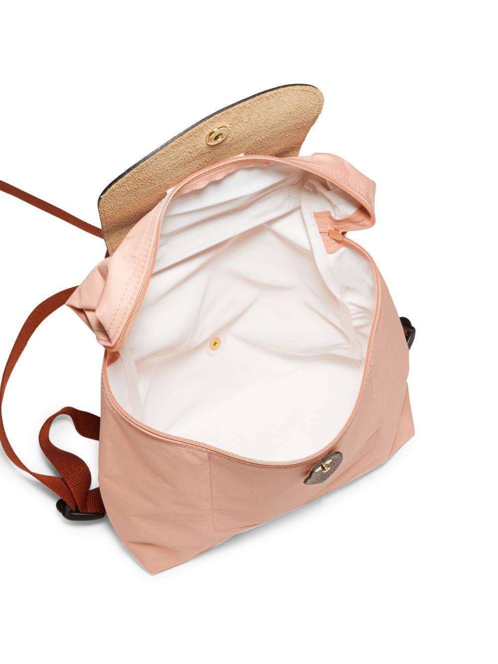 Pliage leather handbag Longchamp Pink in Leather - 31464346