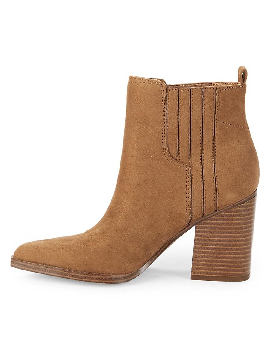 Nine West Orleeh Faux Suede Ankle Boots in Tan (Brown) | Lyst