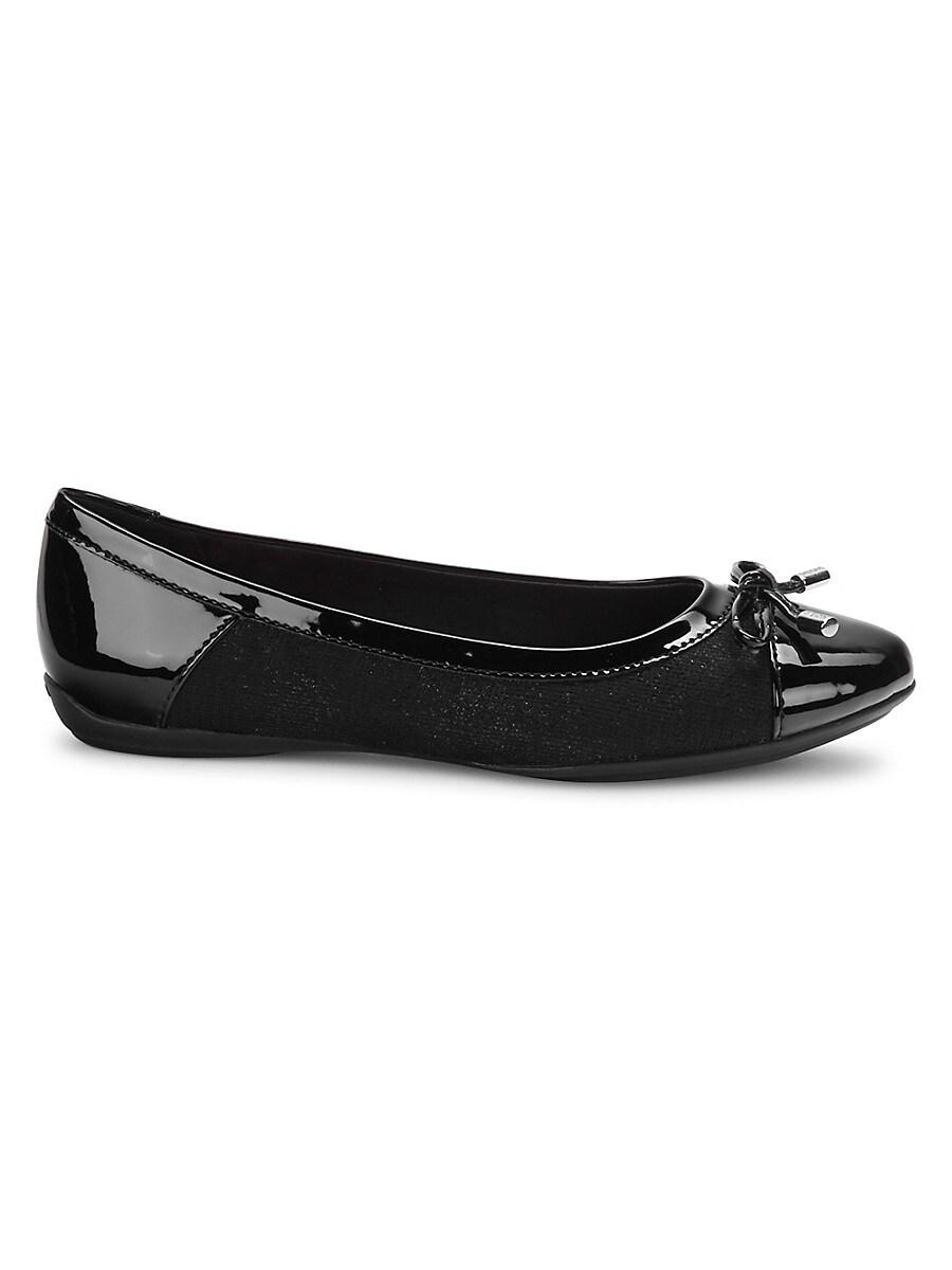 Geox Charlene Patent Leather Ballet Flats in Black