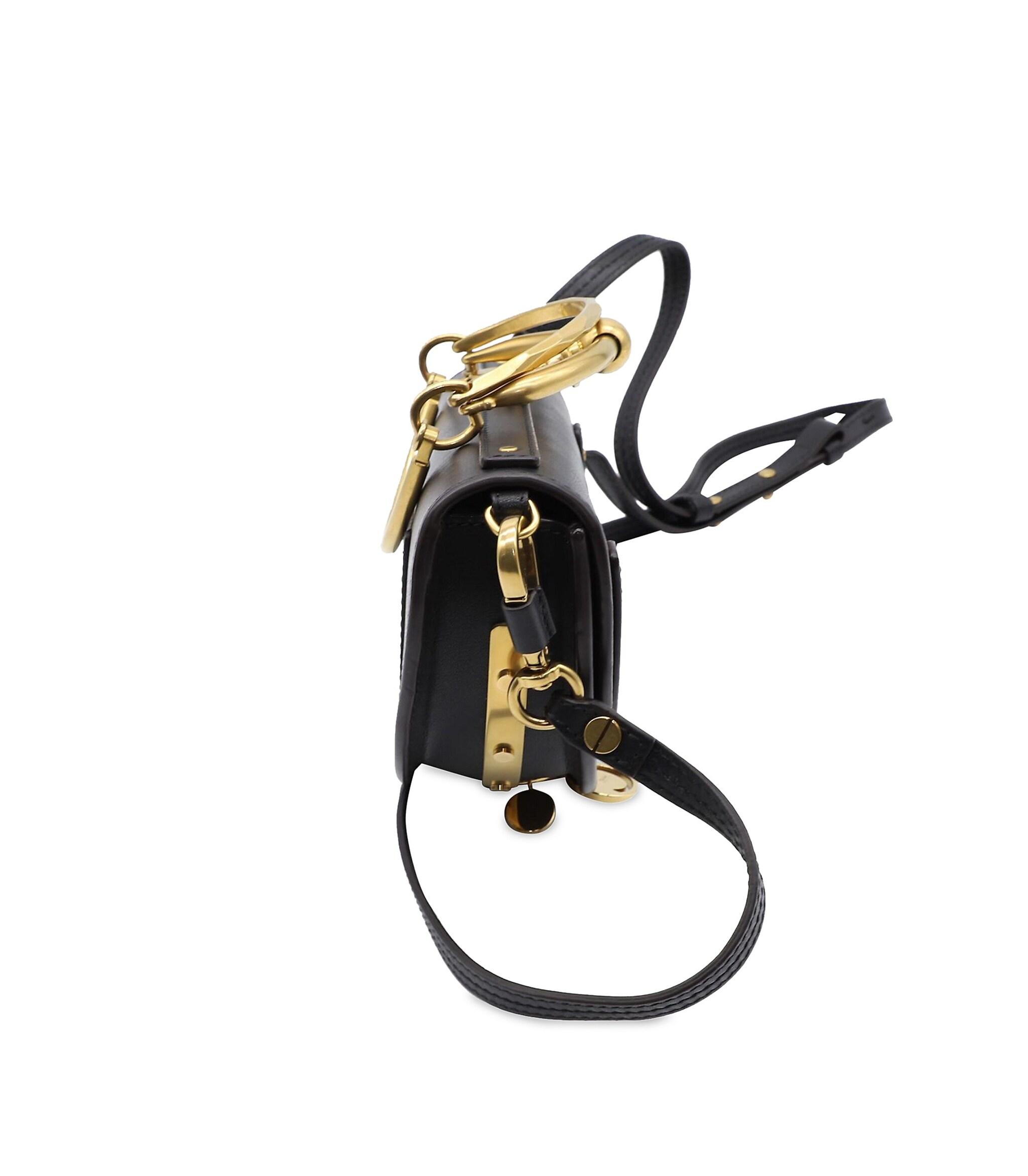 Chloe Green Leather Small Nile Bracelet Minaudiere Crossbody Bag