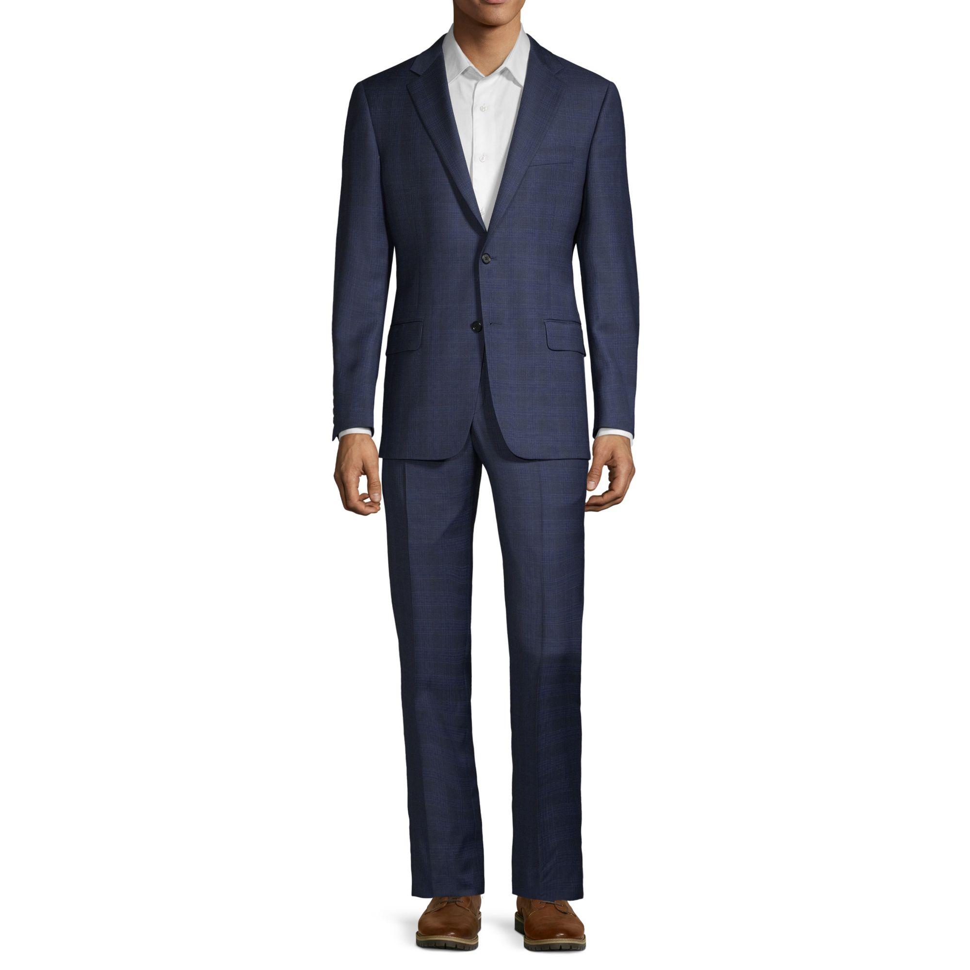 Hickey Freeman Milburn Iim Series Regular-fit Plaid Wool Suit in Blue ...