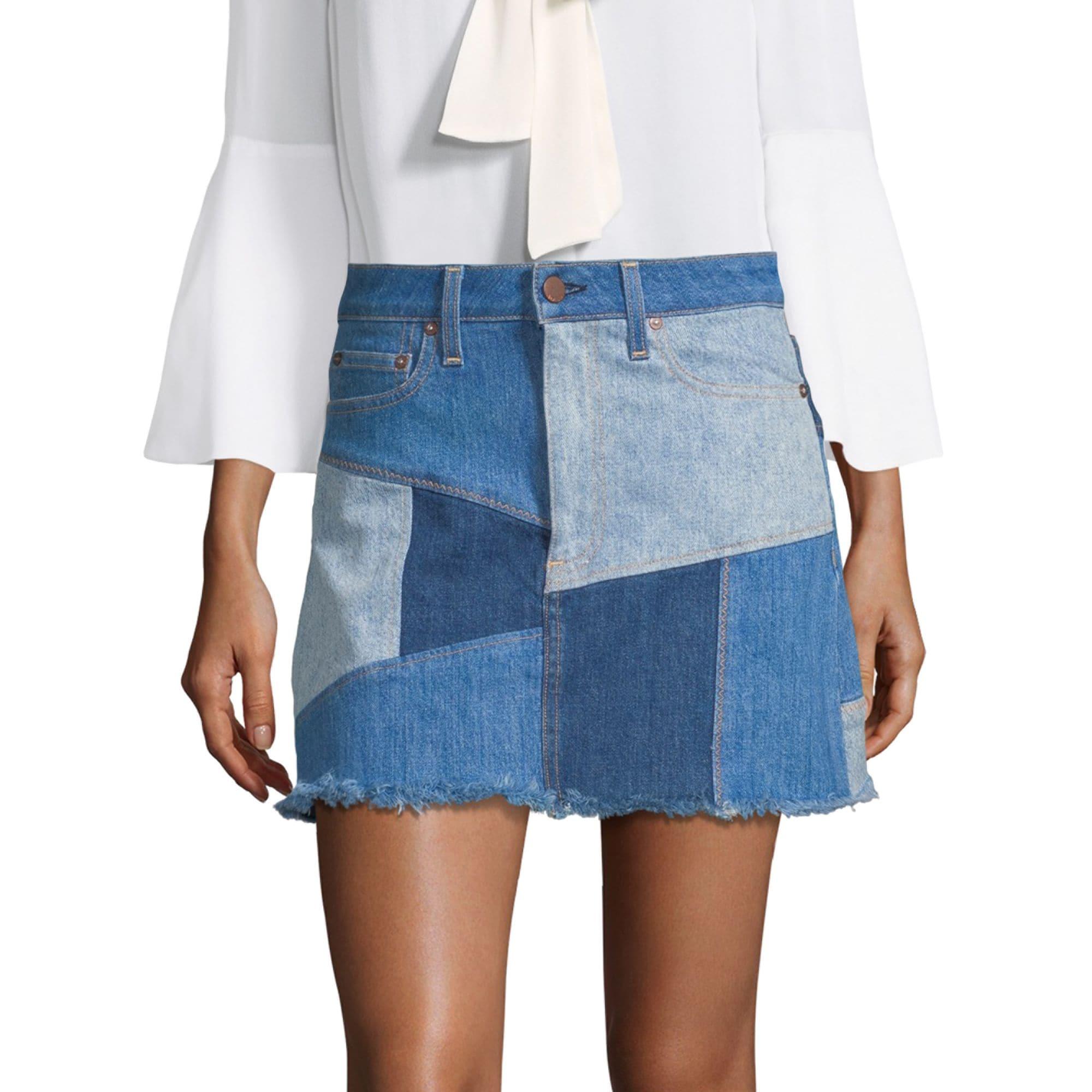 alice and olivia denim skirt