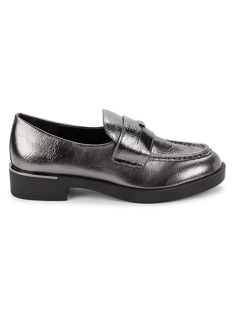 Dkny Ivette Metallic Penny Loafers