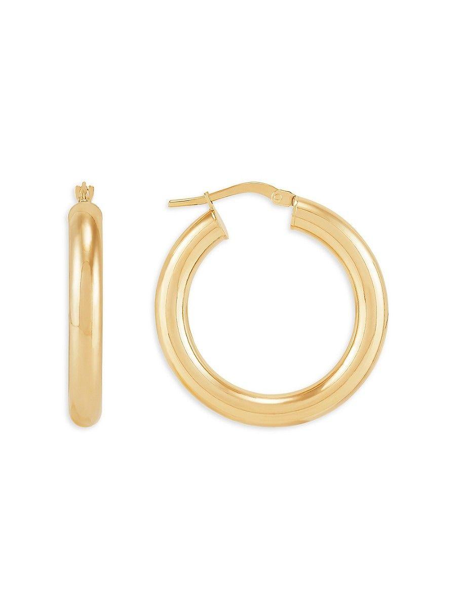 Saks fifth avenue gold hoop earrings deals