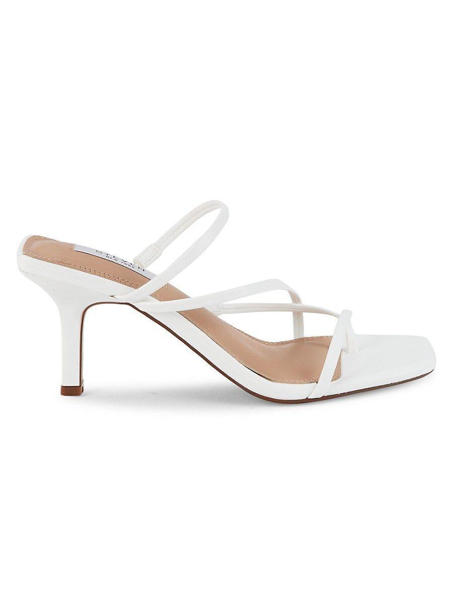 Sally White Strappy Heeled Sandals – London Rebel