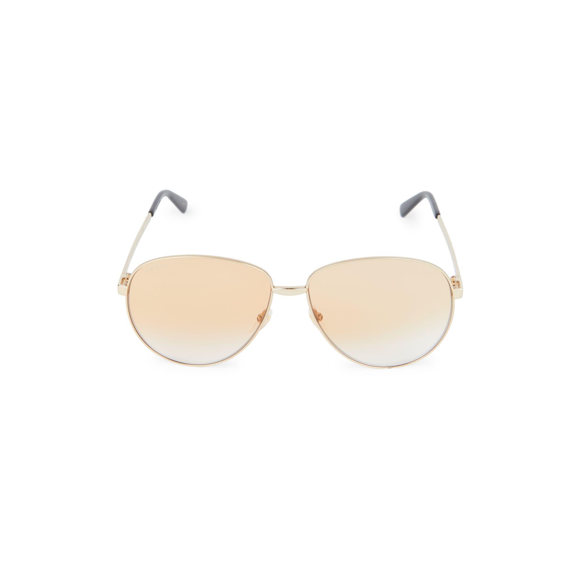 gucci 61mm aviator sunglasses