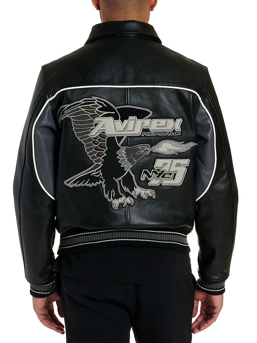 Avirex Nitro Run Leather Jacket for Men