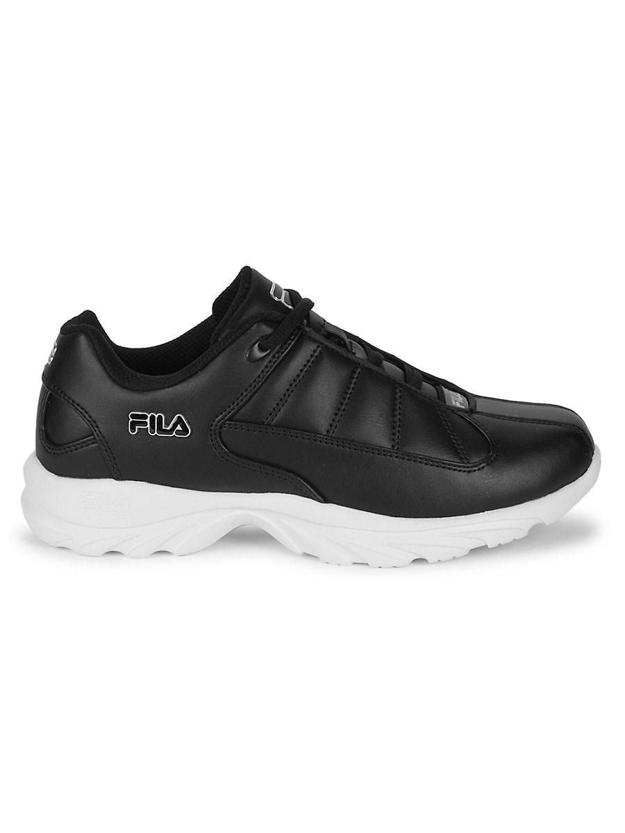 Fila Quilted Logo Sneakers in Black White (Black) - Lyst