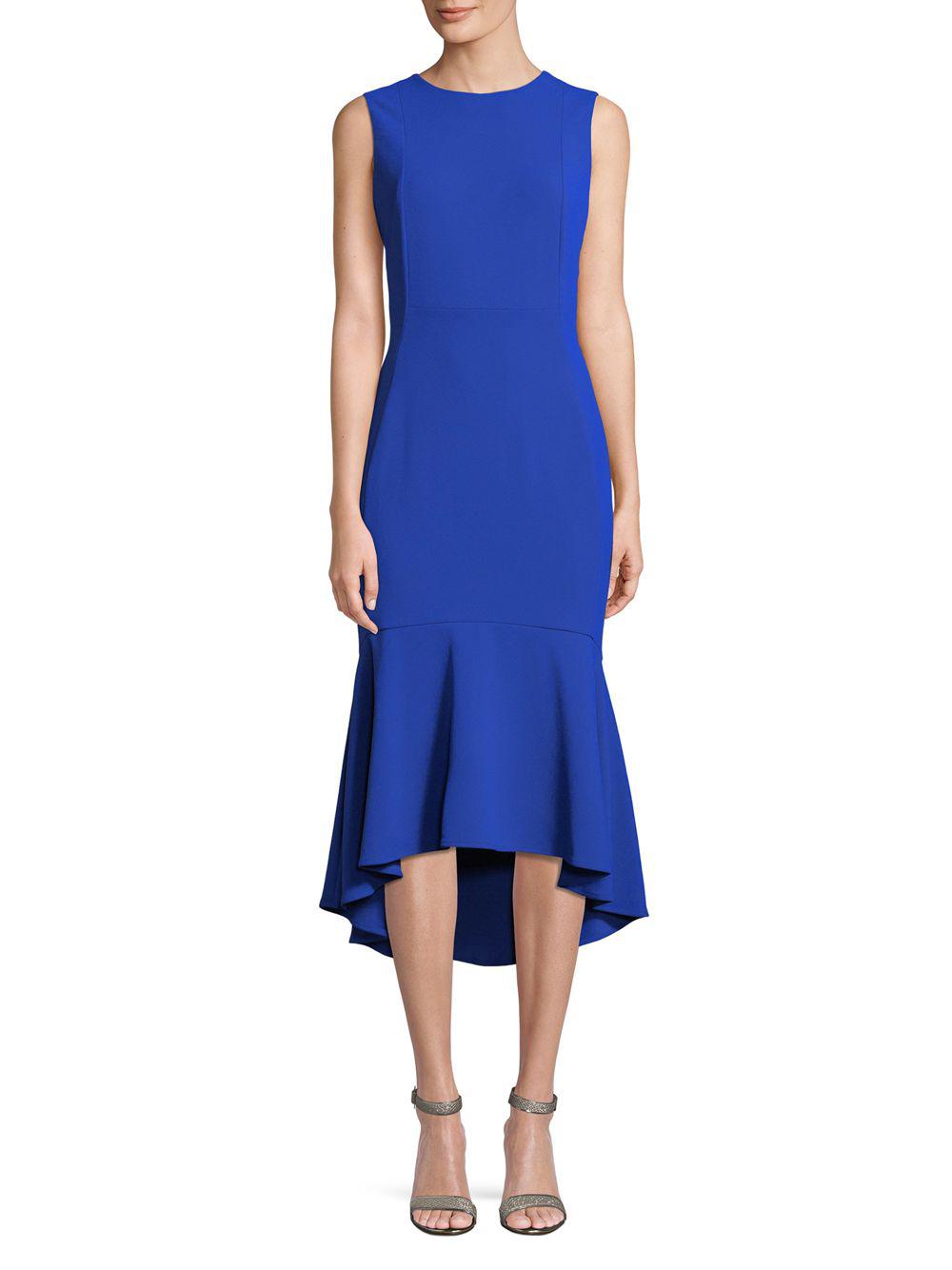 Calvin Klein Sleeveless Ruffle-hem Midi ...