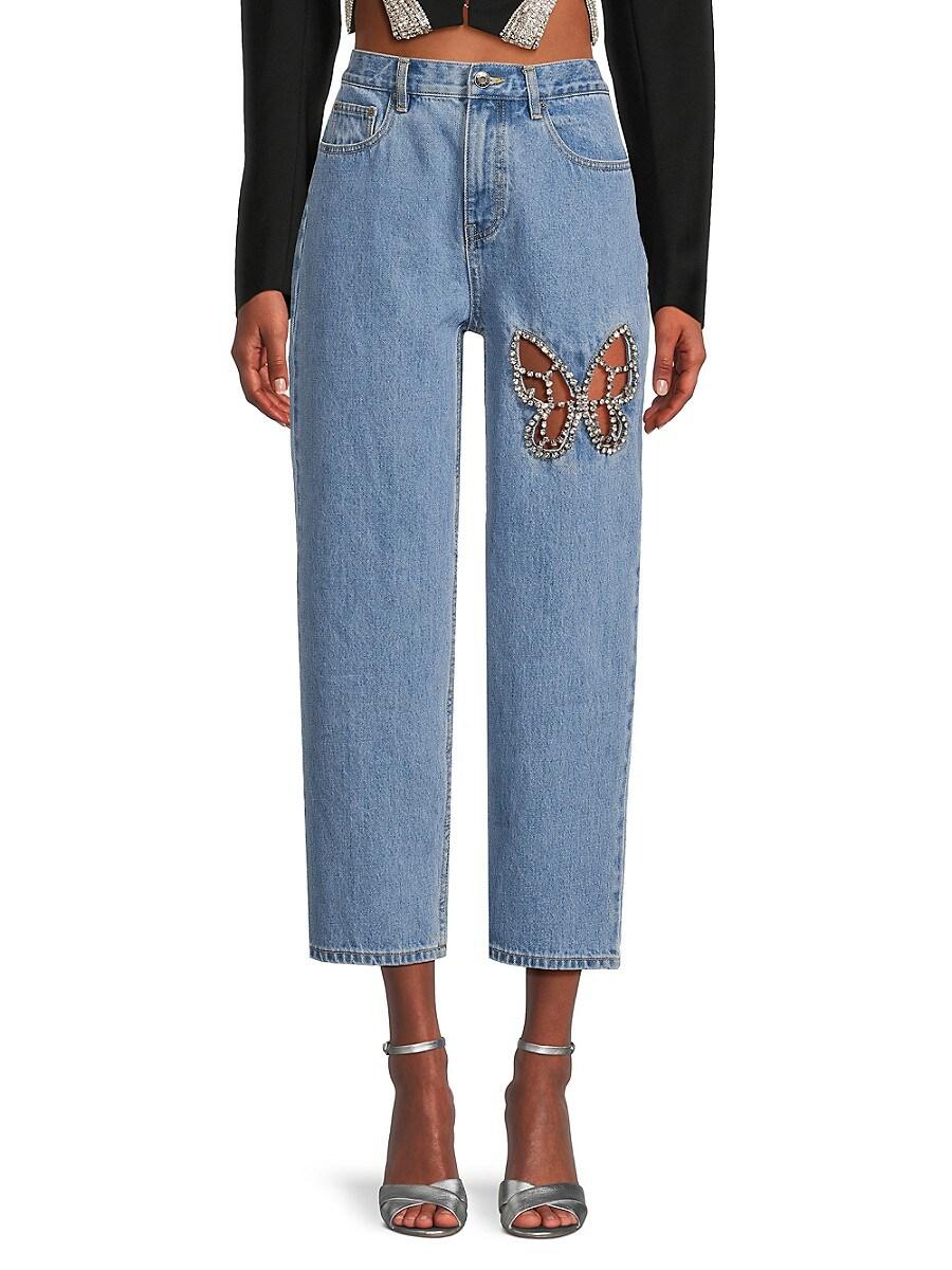 パンツ Blood Butterfly Blue Wide Denim 2747_Wide_Leg_Blue_Butterfly_0
