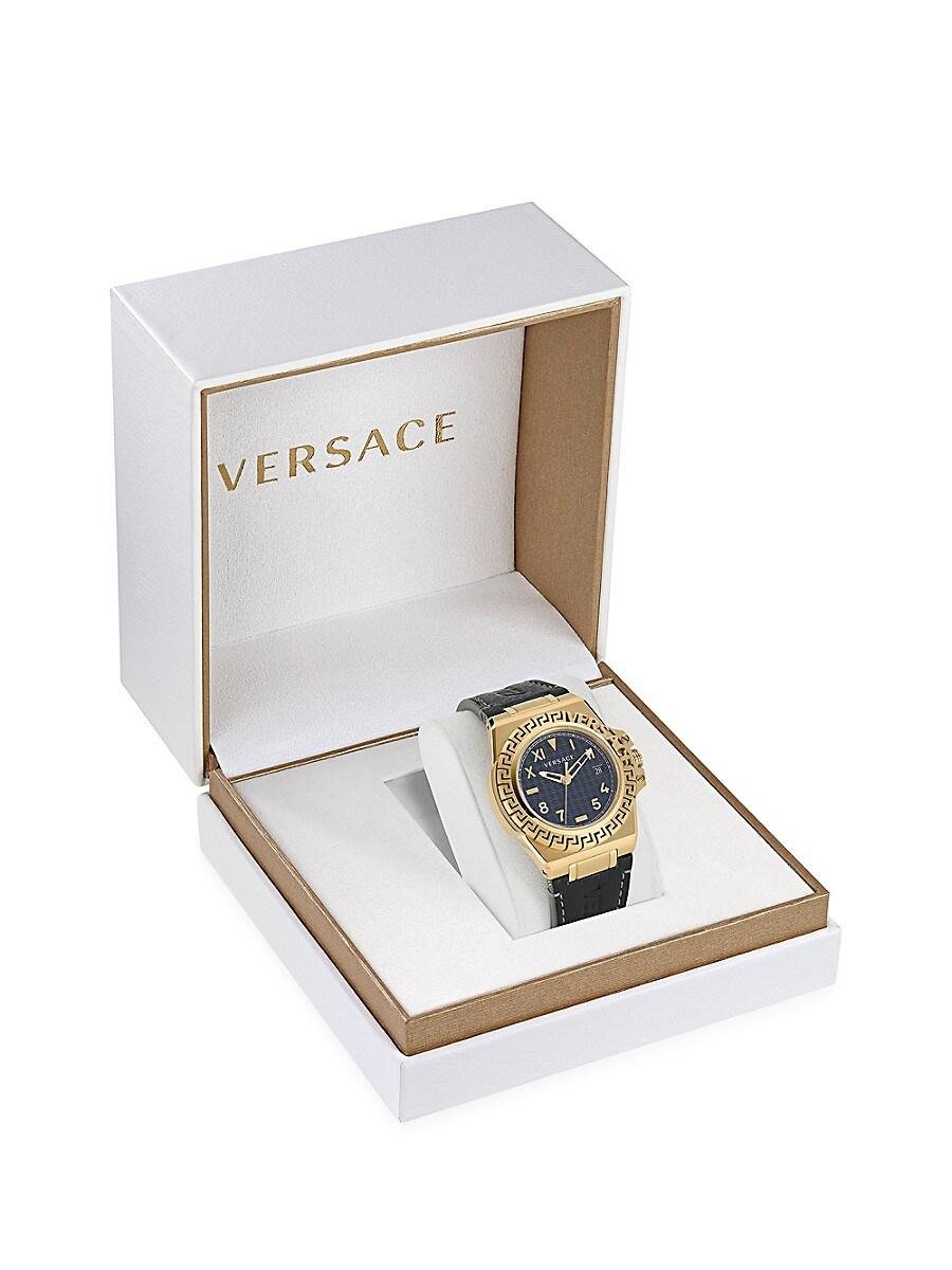 Versace Greca Reaction 44mm Ip Yellow Gold Stainless Steel Case