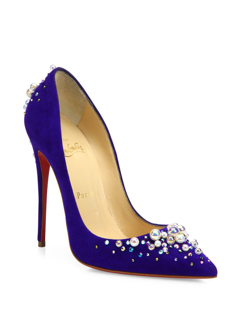 christian louboutin purple shoes