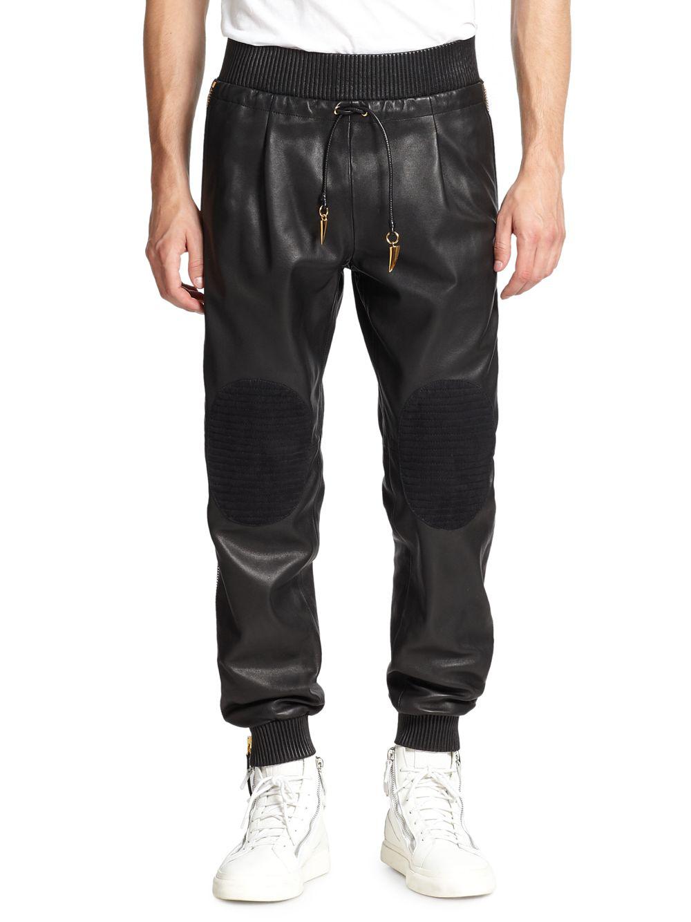 G-Star RAW Leather Pants in Black for Men - Lyst