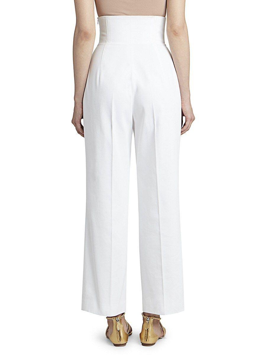 Alaïa High-waist Corset Pants in White