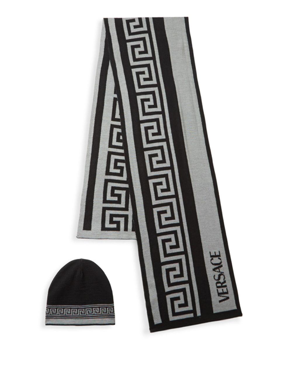 versace hat and scarf set