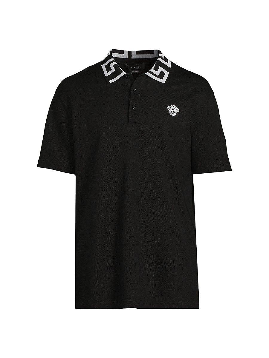 mens black versace polo shirt