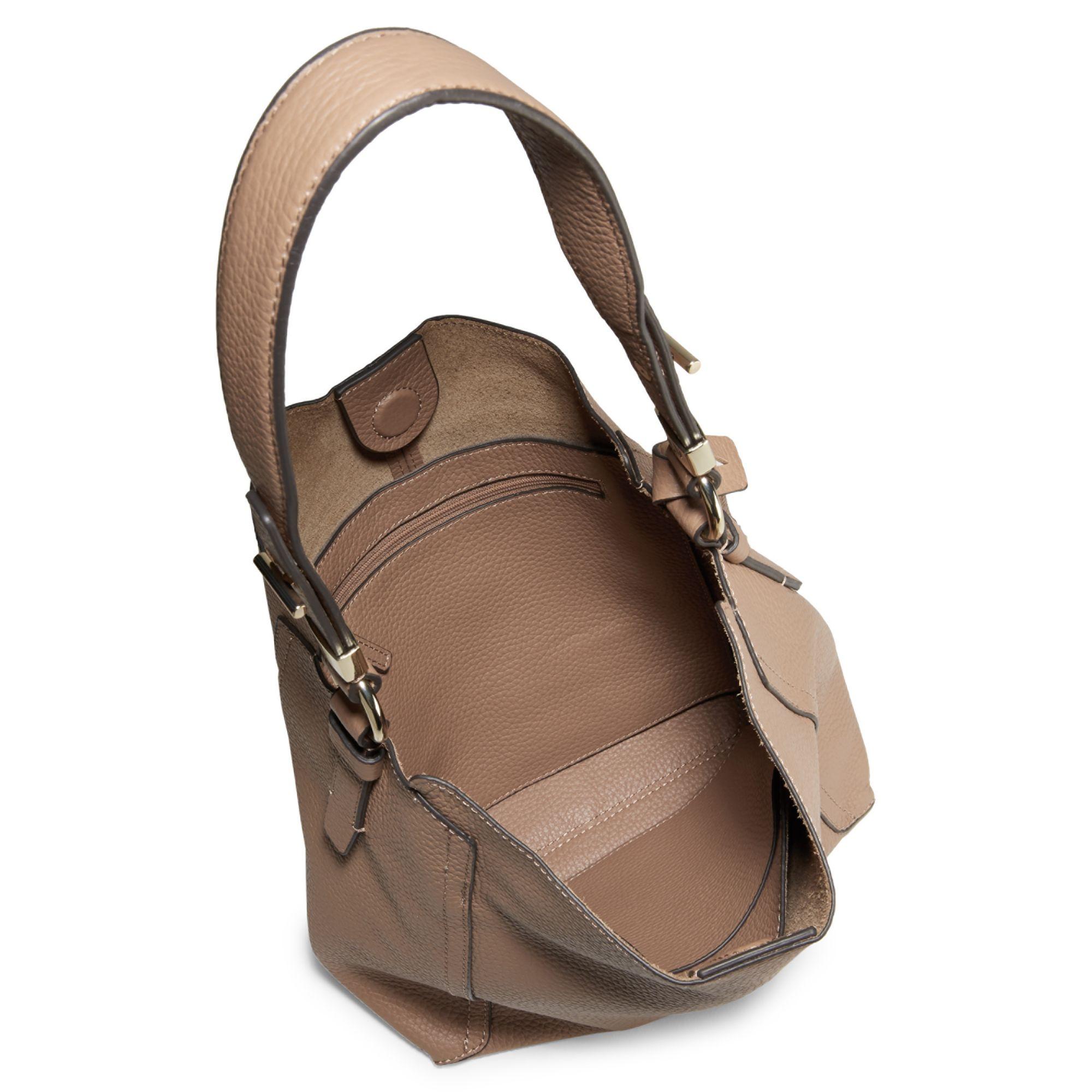 Vince Camuto Small Grained Leather Hobo Bag in Black Lyst