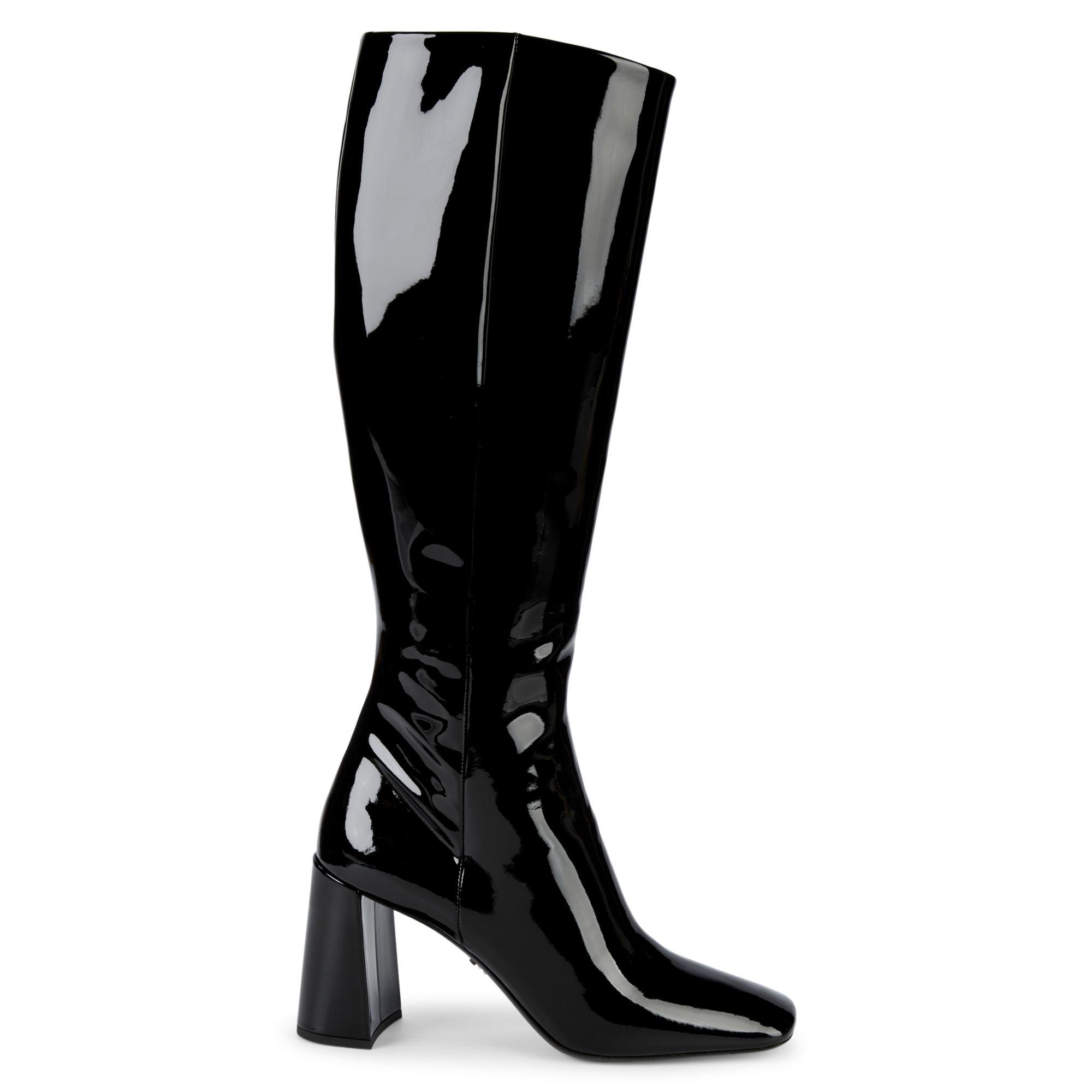 prada patent leather booties
