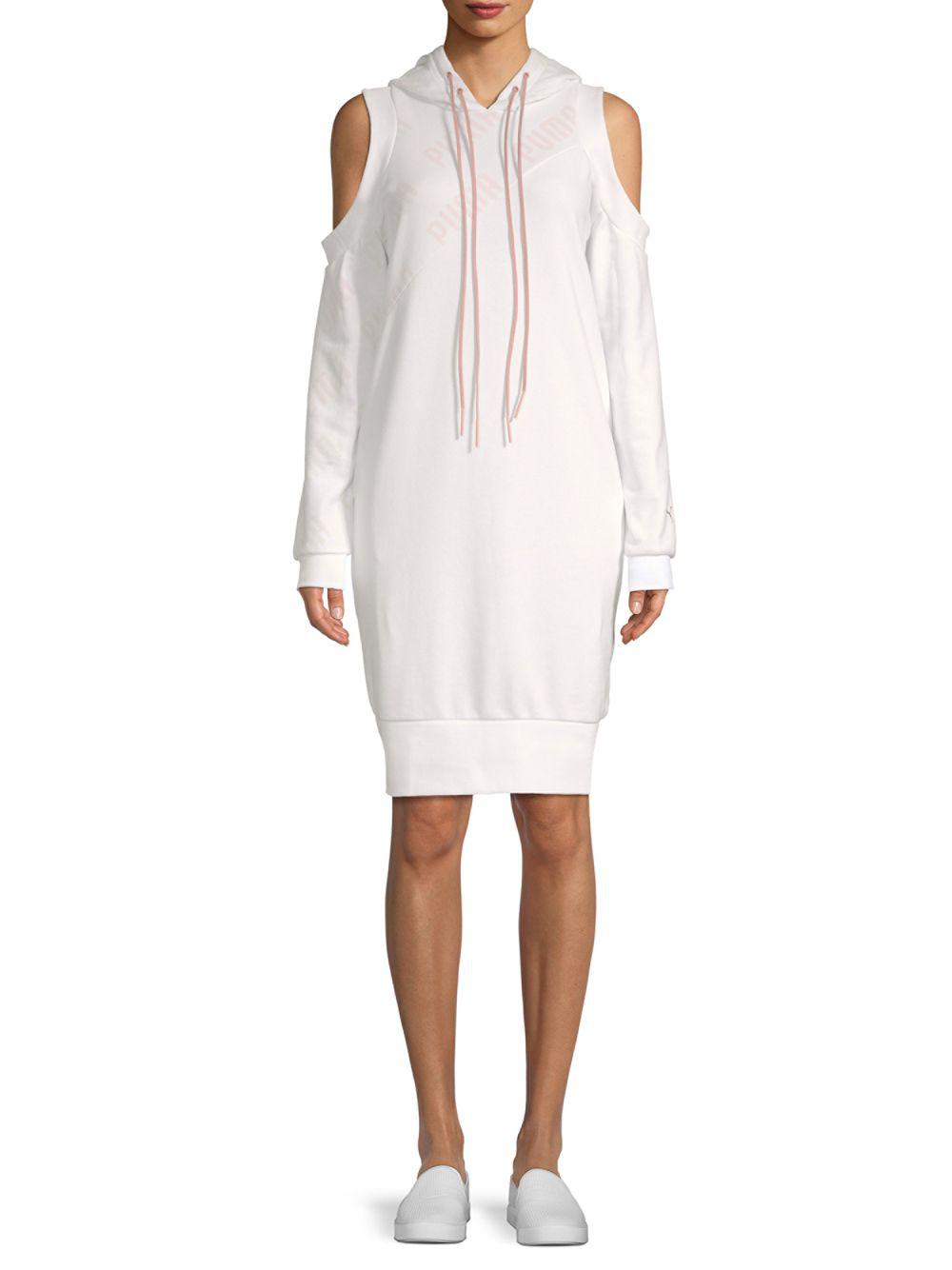 cold shoulder sweatshirt dress