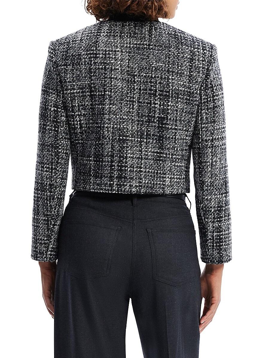 ジャケット・アウター Wool-Blend Cropped Tweed Blazer herlipto 0400021970685?wid=900