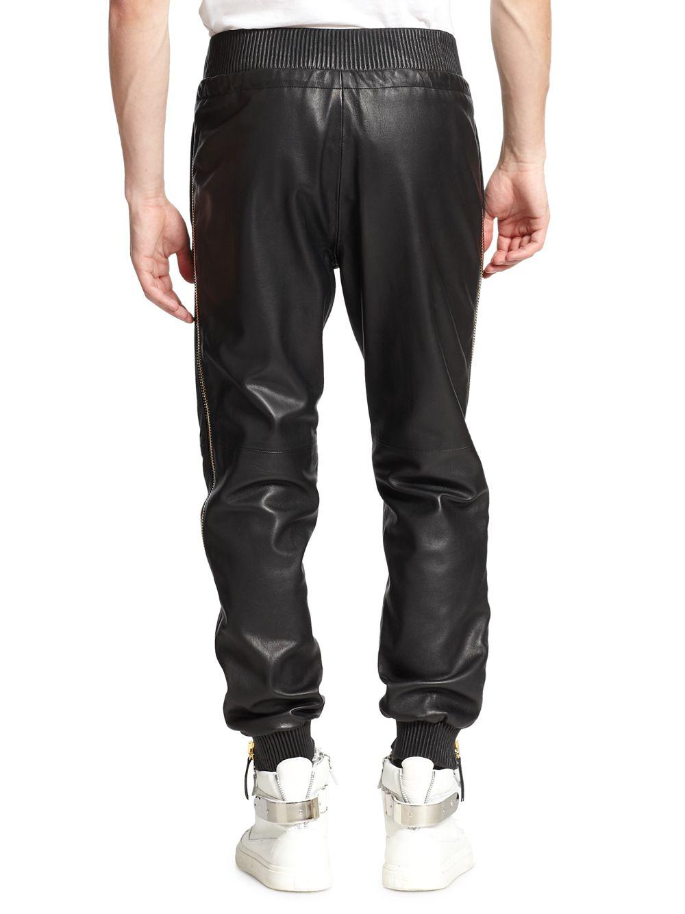 G-Star RAW Leather Pants in Black for Men | Lyst