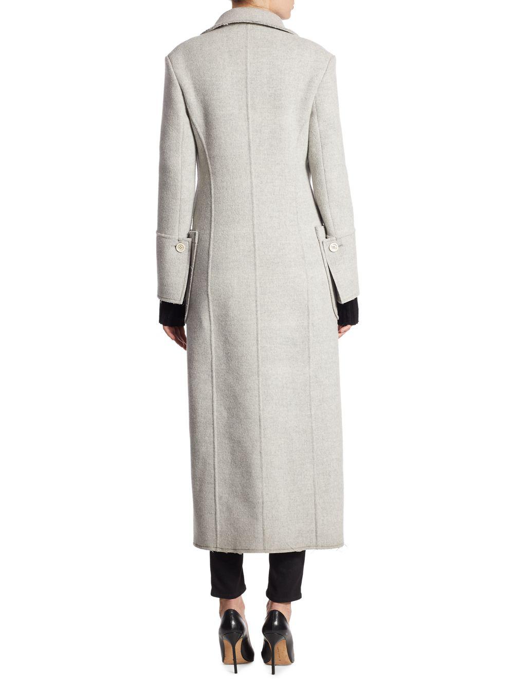 helmut lang double face wool coat