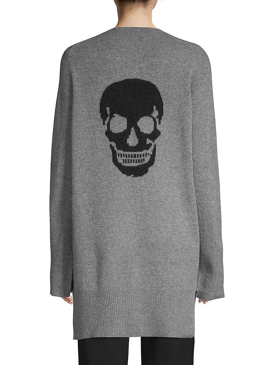 Skull cashmere ウール ニット パーカー ブラック SIZE P