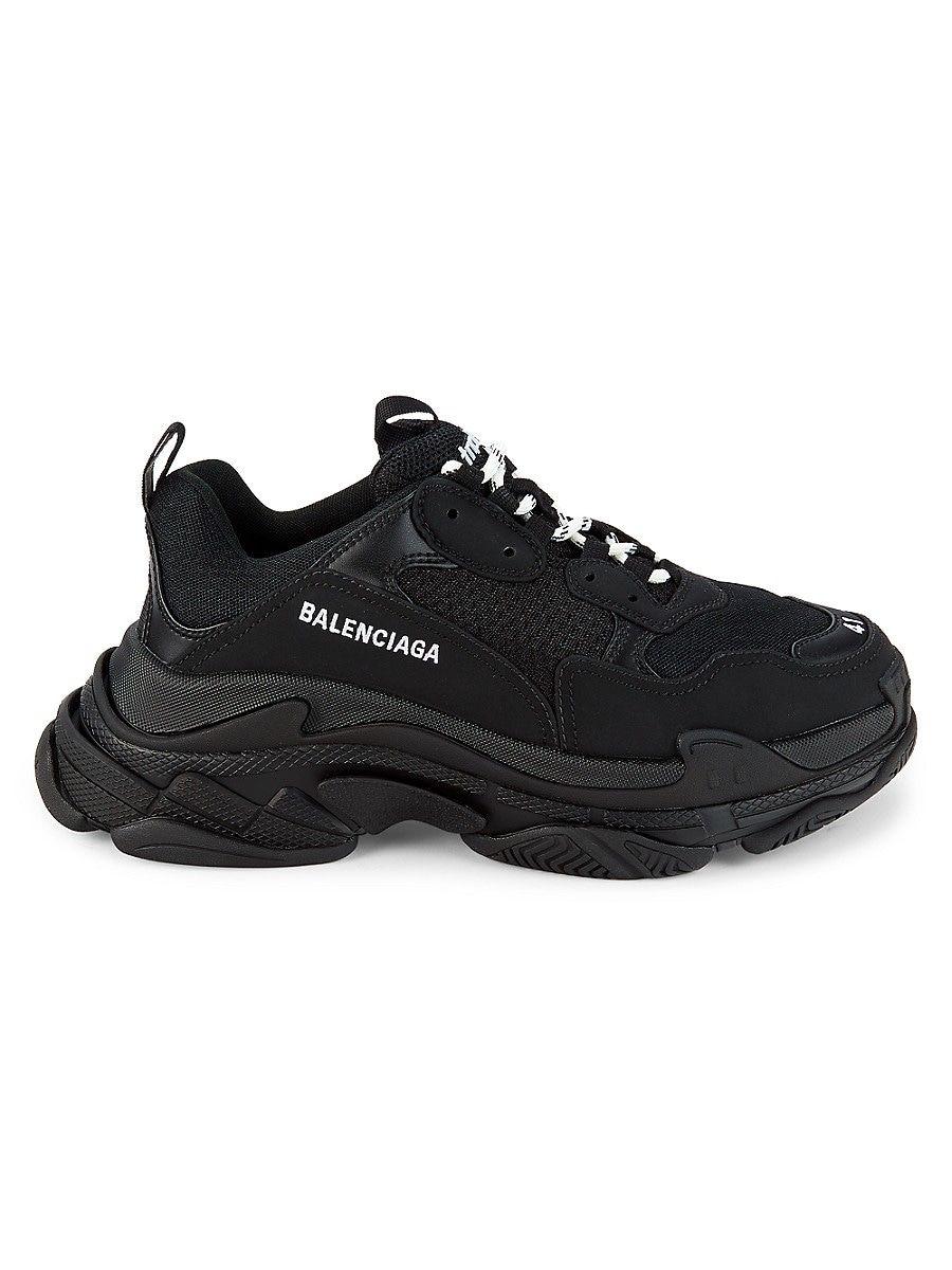 Balenciaga Logo Chunky Sneakers in Black for Men | Lyst