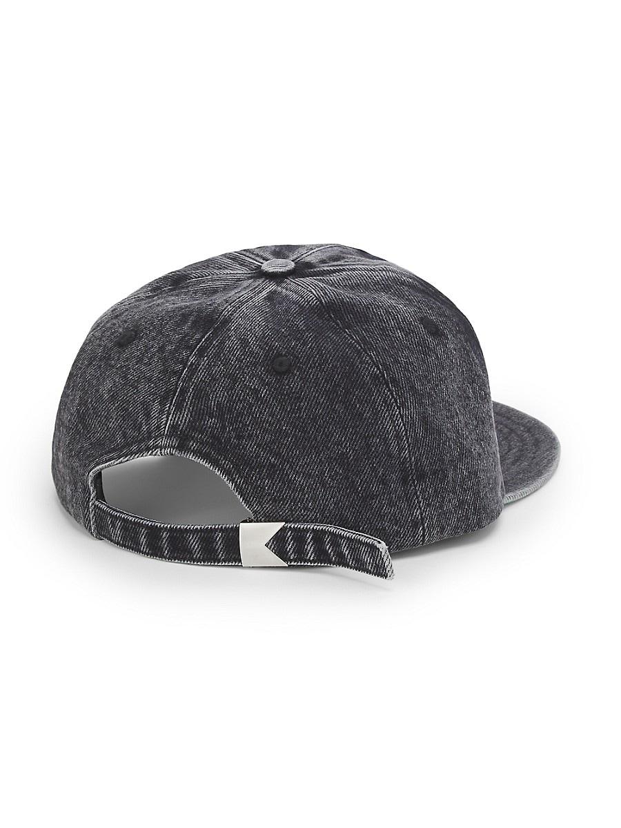 Rhude Denim Arc Logo Flat Bill Hat in Black for Men Lyst