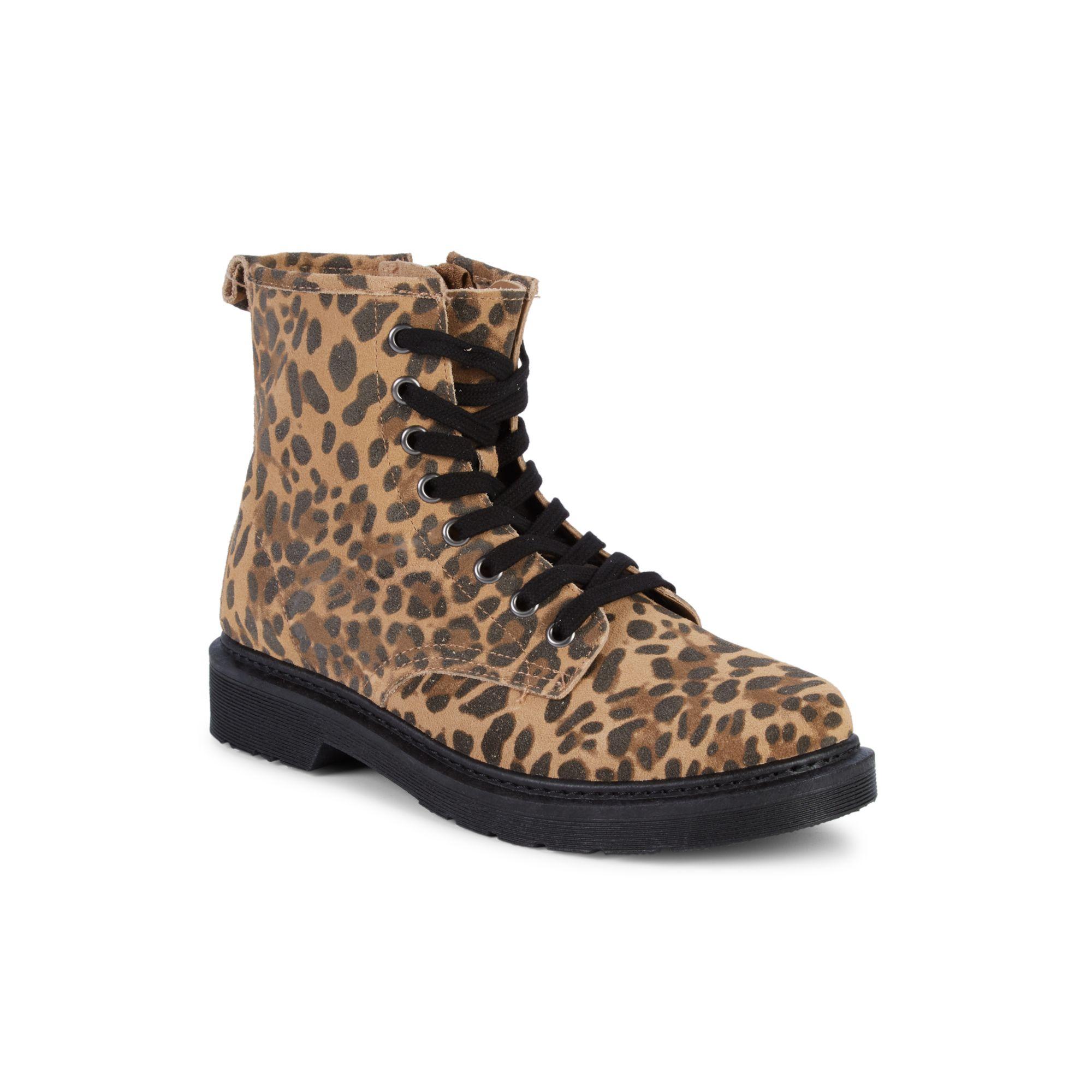 steve madden leopard combat boots